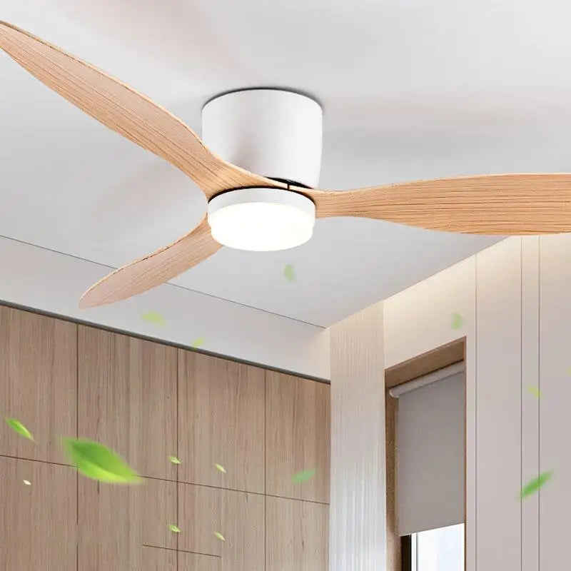 Ceiling Fans With Lights Led 3 Color 42 52 inch 6 Speeds DC Motor Fans Remote Control Low Floor Decorative Fans With Light