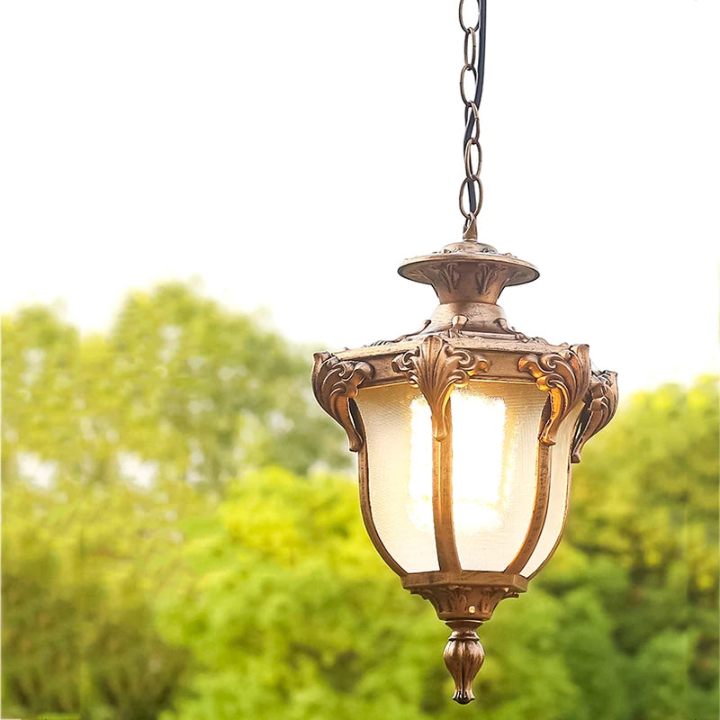 Waterproof chandelier outdoor corridor aisle balcony ceiling light courtyard gallery gazebo light outdoor sun room chandelier