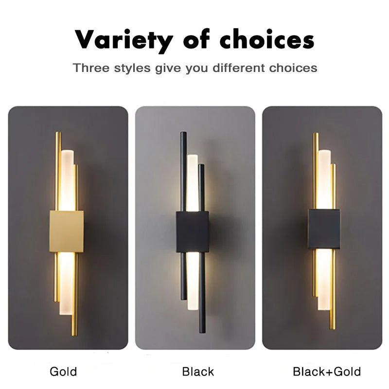 Nordic Led Wall Lamp Indoor Lighting Bathroom Wall Sconces Light Fixture Living Room Corridor Bedroom Decoration Wall Lights