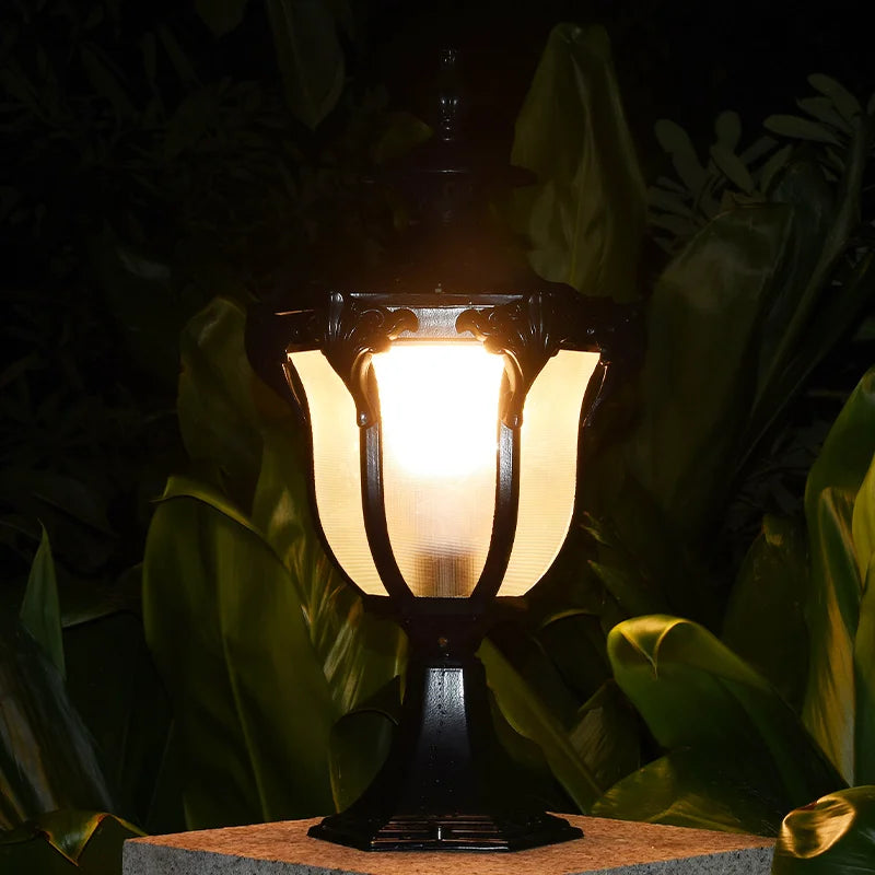 Wall pillar lamp European retro led home villa gate pillar outdoor courtyard super bright light