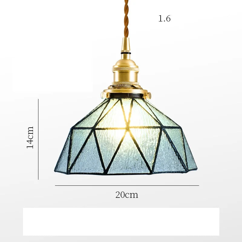 Nordic Style Modern LED Pendant Lamp Beside Bedroom Restaurant Bar Glass Copper Vintage Pendant Lights Fixtures Luminaria