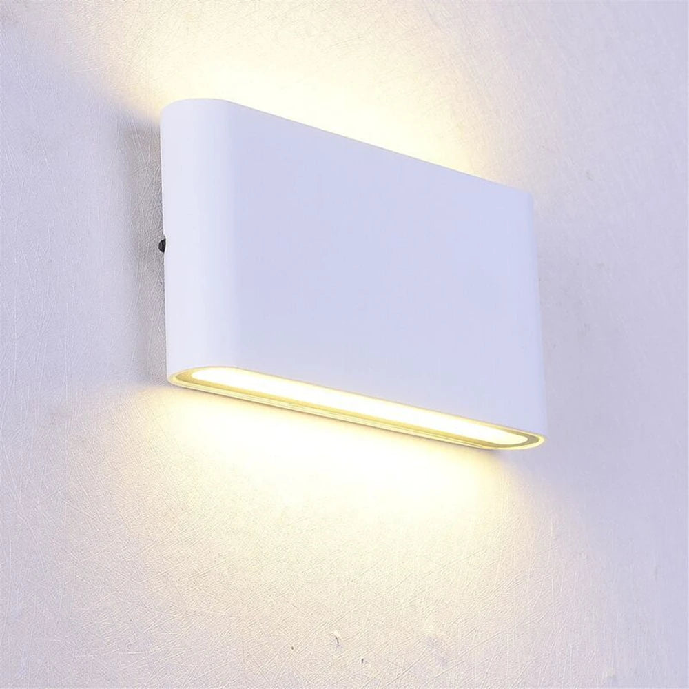 Modern Waterproof outdoor 12W LED wall lamp IP65 Aluminum UP and Down Wall Light Garden porch Sconce Decoration Light 110V 220V