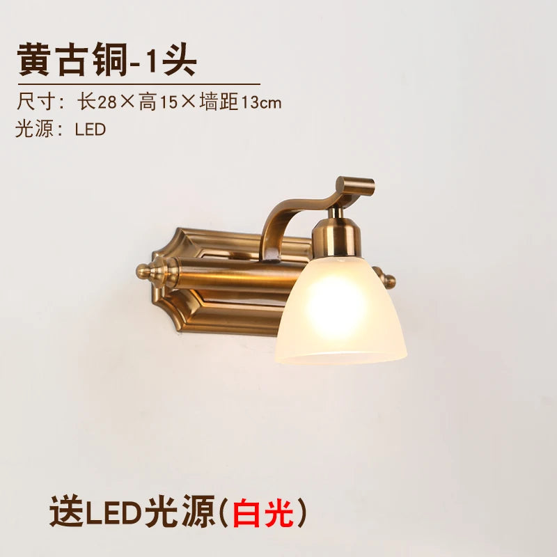 European style simple LED bathroom mirror cabinet bathroom dressing table makeup lamp American mirror front wall lamp LX102301