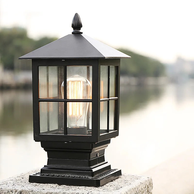 European style capital lamp simple and creative outdoor courtyard lamp wall gate post lamp engineering lamp