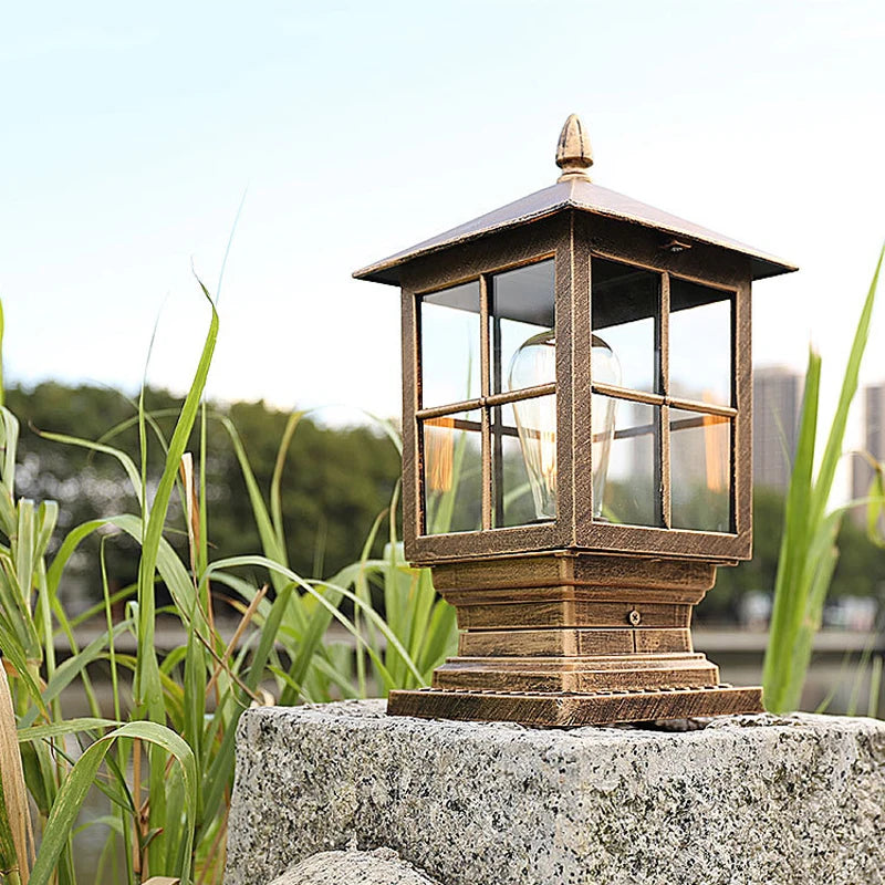 European style capital lamp simple and creative outdoor courtyard lamp wall gate post lamp engineering lamp