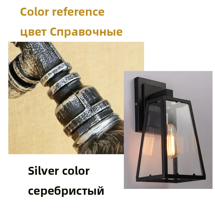 Retro Loft Outdoor Lamp Industrial Vintage Garden Light Restaurant Stair Aisle Bedroom Porch Cafe Lamp Bedside Wall Sconce