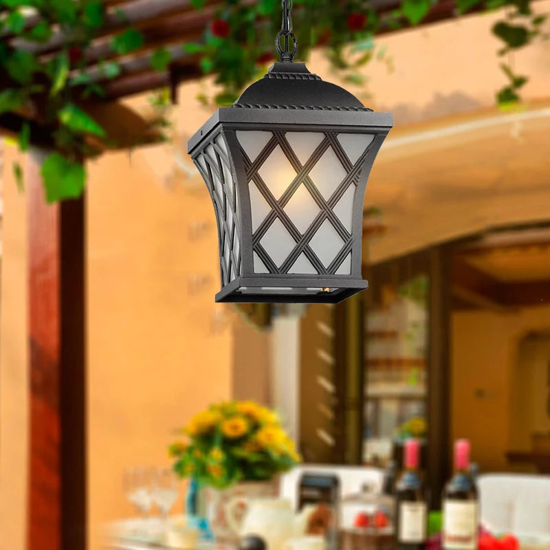 Outdoor Chandelier European Waterproof Balcony Lamp Garden Gallery Frame Pavilion Lamp Patio Corridor Door Outdoor