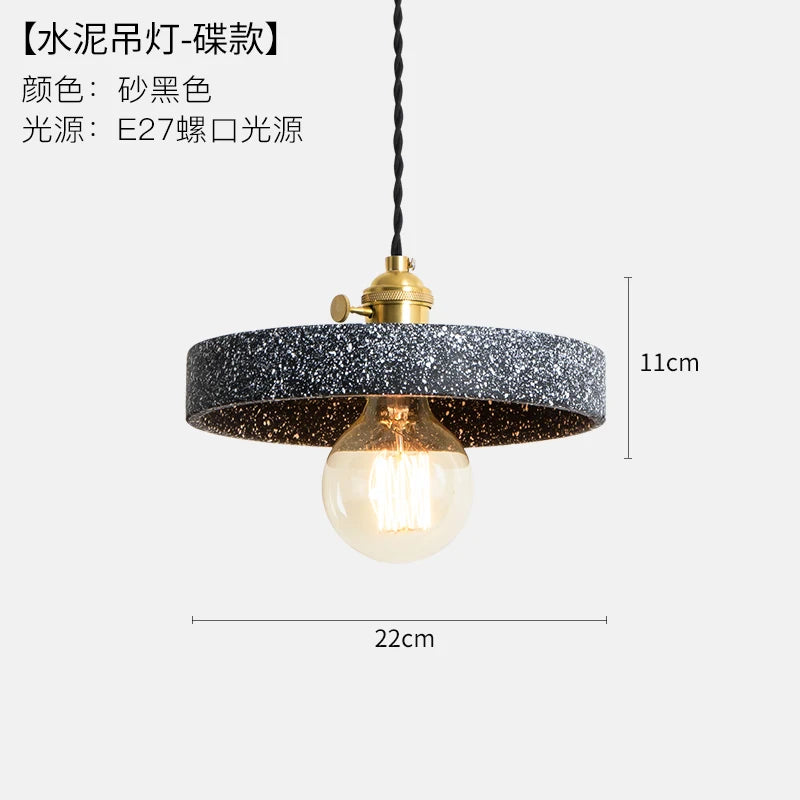 Loft Industrial Style Edison Pendant Lights Fixtures Bedroom Dinning Room Cafe Nordic Modern Cement LED Pendant Lamp