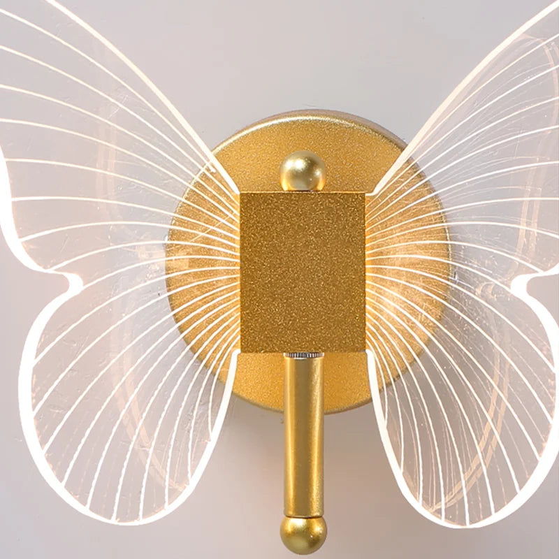 Butterfly LED Wall Lamp Indoor Lighting  Home Bedroom Bedside Table Living Room Decoration Nordic Interior Wall Light Sconces