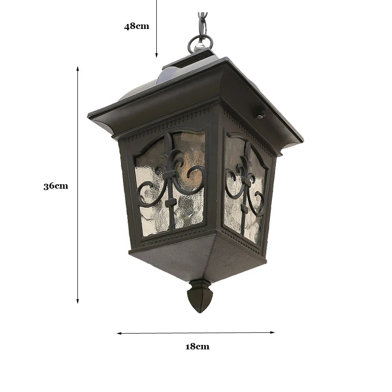 European style outdoor waterproof chandelier outdoor villa garden lamp retro balcony aisle corridor