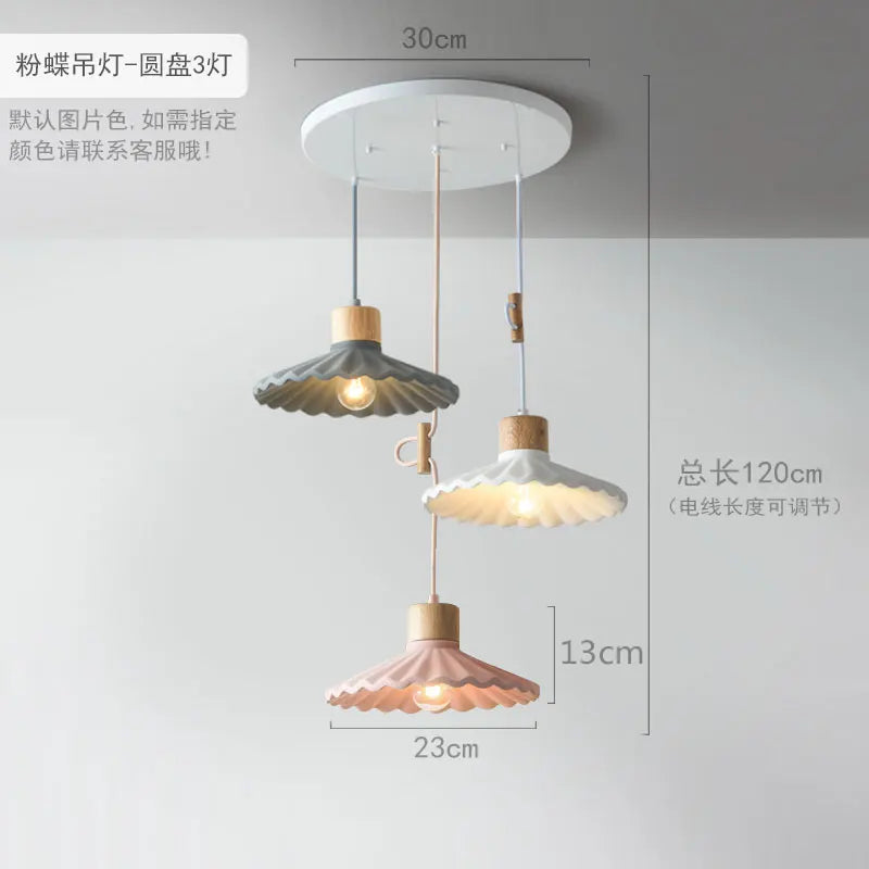 Color Nordic Simple LED Pendant Lights Fixtures Restaurant Bedroom Living Room Light Modern Cement Hanging Lamp Lighting