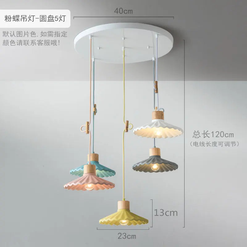 Color Nordic Simple LED Pendant Lights Fixtures Restaurant Bedroom Living Room Light Modern Cement Hanging Lamp Lighting