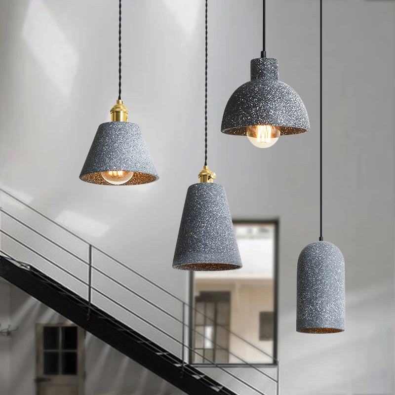 Loft Industrial Style Edison Pendant Lights Fixtures Bedroom Dinning Room Cafe Nordic Modern Cement LED Pendant Lamp