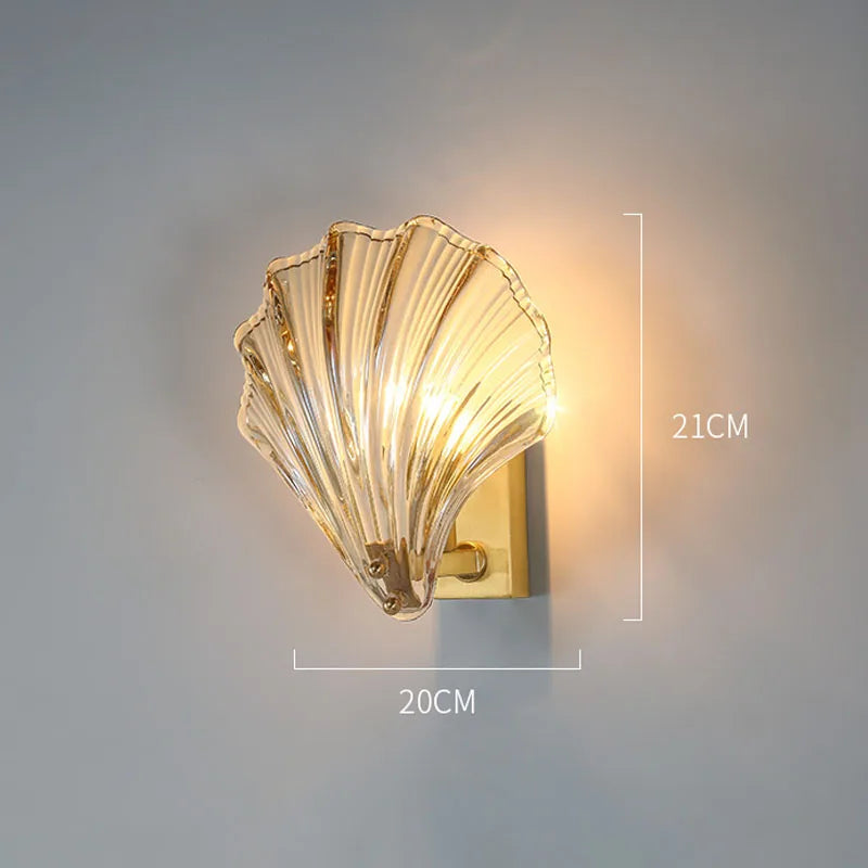 Shell Crystal LED Pendant Lights Wall Lamp Nordic Indoor Lighting Living Room Decoration Dining Tables Bedroom Bedside For Home