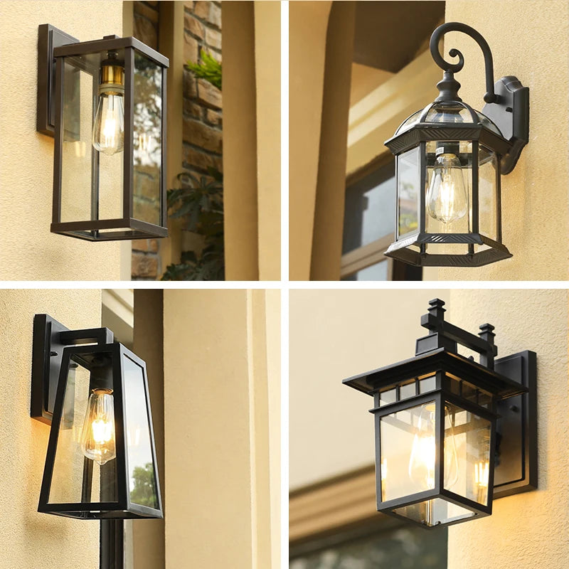 Outdoor Waterproof Wall Lamp Modern Villa Corridor Garden Lamp Exterior Wall Garden Walkway Simple Balcony Gate Terrace Lamp