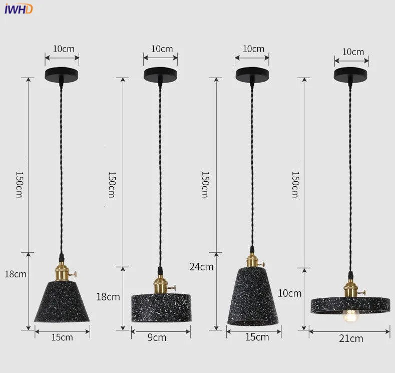 Nordic Modern Cement Pendant Lamp Bedroom Living Room Lights Loft Style Industrial Pendant Lighting Vintage Light Fixtures