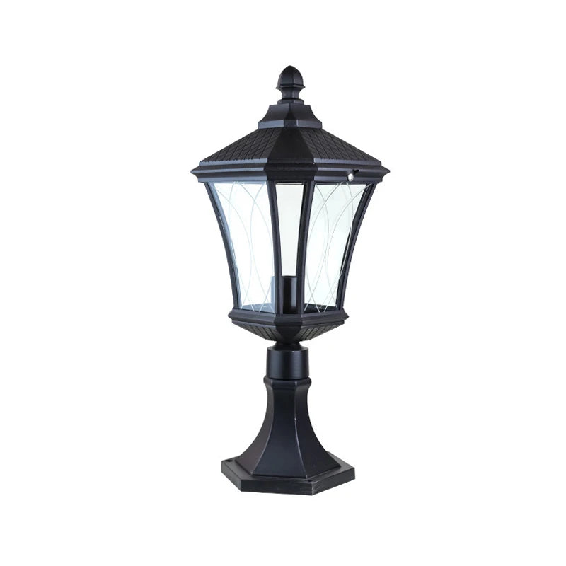 European Style Courtyard Aluminum Column Head Lamp Outdoor Waterproof Garden Villa Community Gate Lamp