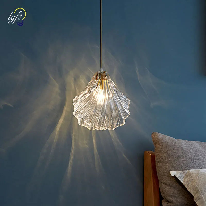 Shell Crystal LED Pendant Lights Wall Lamp Nordic Indoor Lighting Living Room Decoration Dining Tables Bedroom Bedside For Home