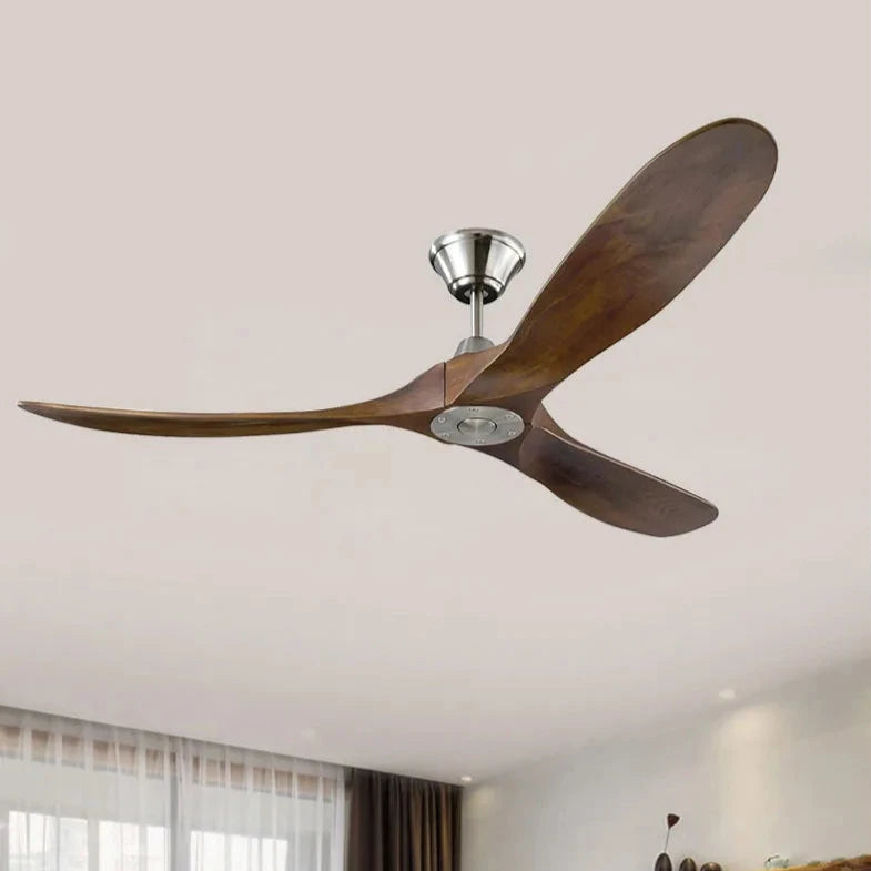 60 70 Inch Large Ceiling Fan Only Remote Control DC Motor Reverse Wood Blades Fans Lighting High Quanlity Design Wooden Fans