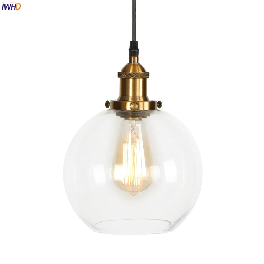 Loft Decor Edison Pendant Lighting Fixtures Cafe Dinning Living Room Glass Industrial Lamp Vintage Light Hanglamp Luminaria