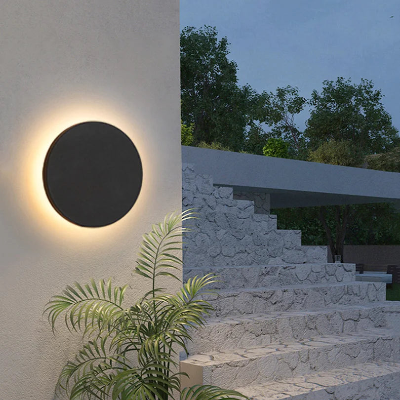 Modern IP65 Waterproof outdoor LED wall lamp Aluminum Round Squar Wall Light Garden porch Sconce Light 96V 220V Sconce Luminaire