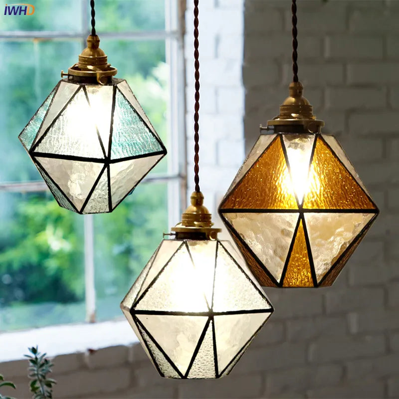 Creative Japan Style LED Pendant Lamp Dinning Living Room Copper Modern Nordic Hanging Lights Luminaria Pendant Lighting