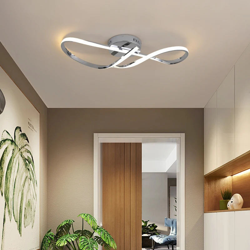 Gold/Chrome Plated Modern led Ceiling lights for foyer bedroom corridor living room AC90-260V ceiling lamp fixtures