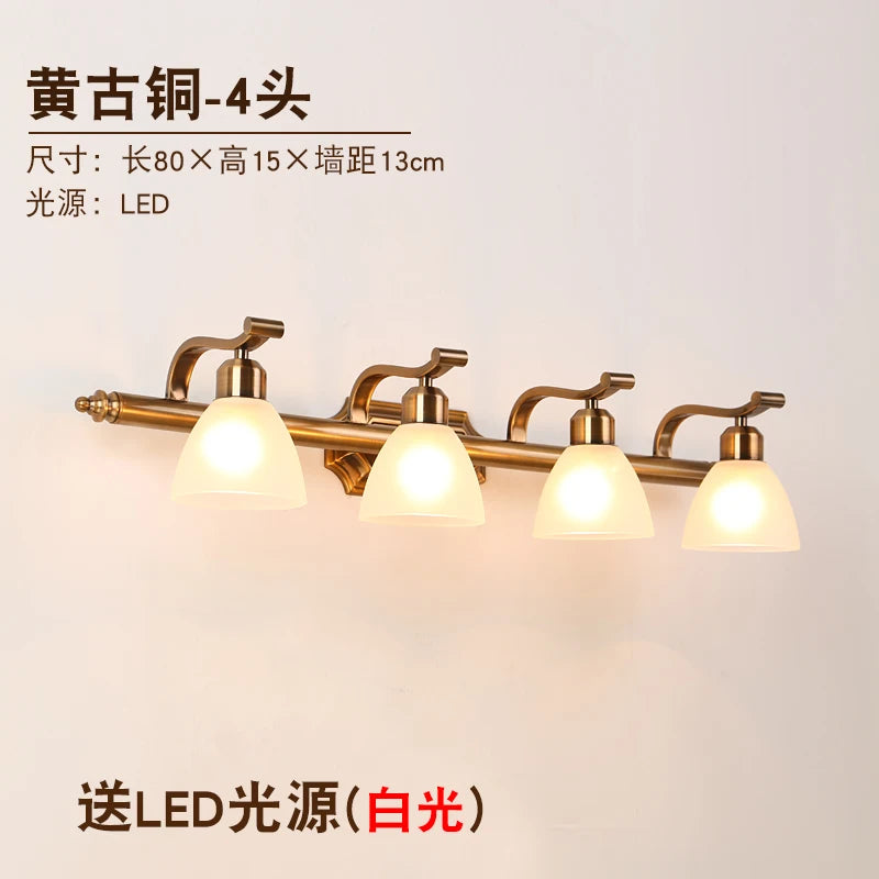 European style simple LED bathroom mirror cabinet bathroom dressing table makeup lamp American mirror front wall lamp LX102301