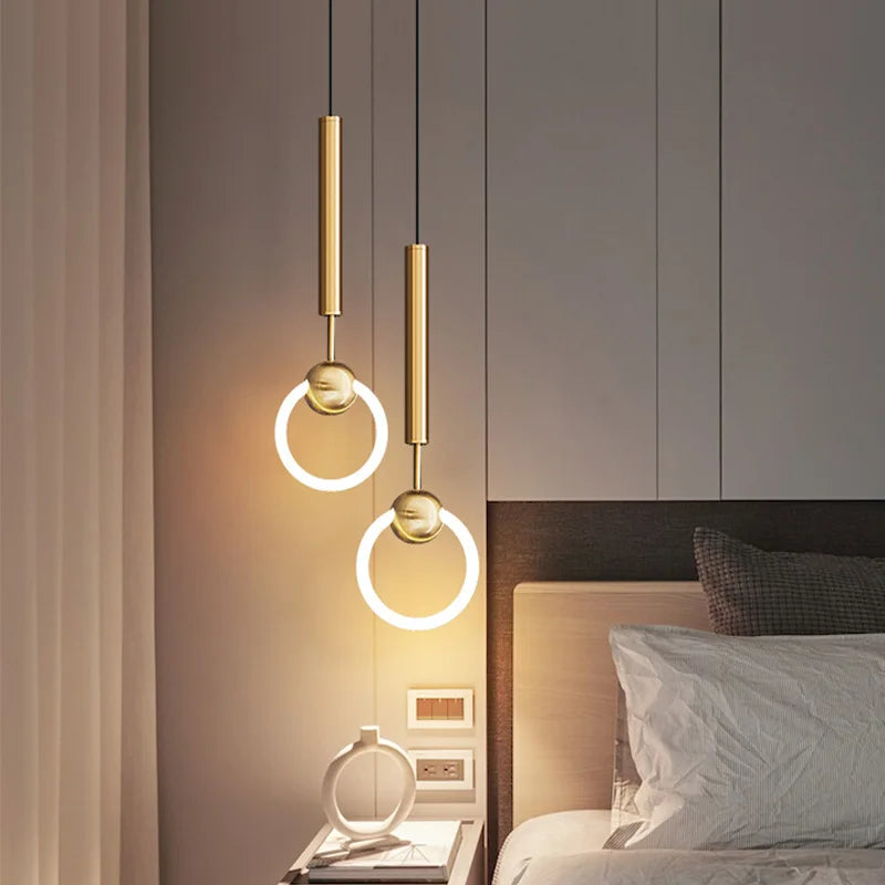 Modern LED Pendent Lights Indoor Lighting Nordic Hanging Lamp Home Kitchen Bedside Living Room Dining Table Fixtures Decoration