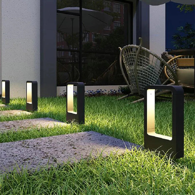 Waterproof 15W LED Garden Lawn Lamp Modern Aluminum Pillar Light Outdoor Courtyard villa landscape lawn bollards light