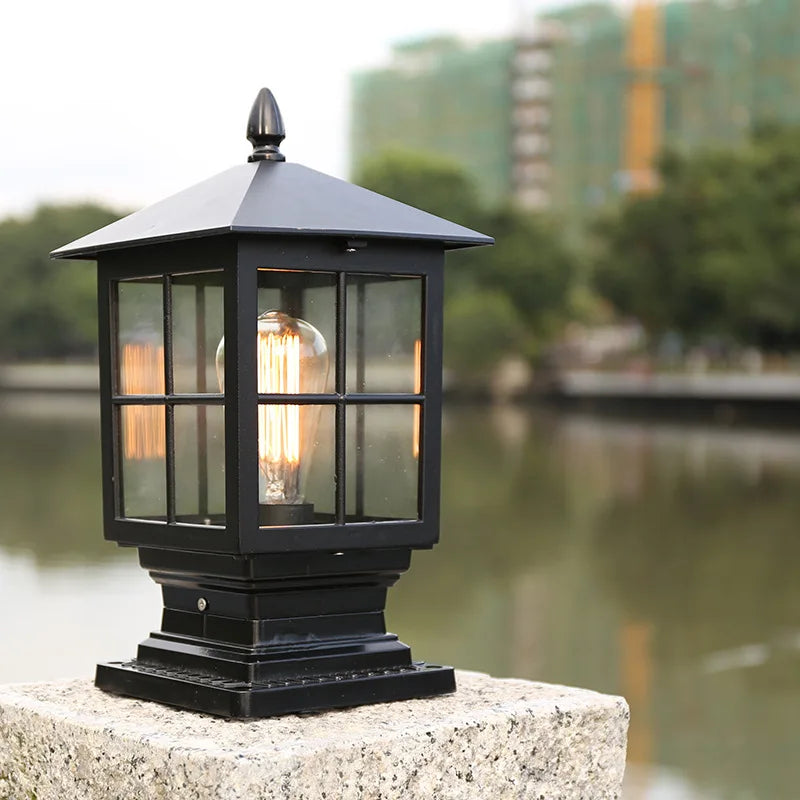 European style capital lamp simple and creative outdoor courtyard lamp wall gate post lamp engineering lamp