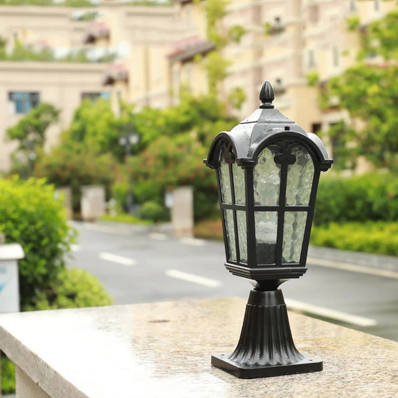 Outdoor Pillar Lamp Jardin Waterproof European Style Villa Garden Pillar Pillar Lamp Outdoor Gate Wall Garden Lamp