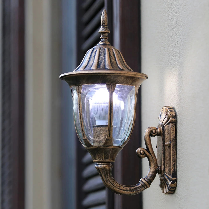 Classics Europe Wall Sconce Outdoor Balcony Lamps Waterproof Vintage Rustic Wall Lights