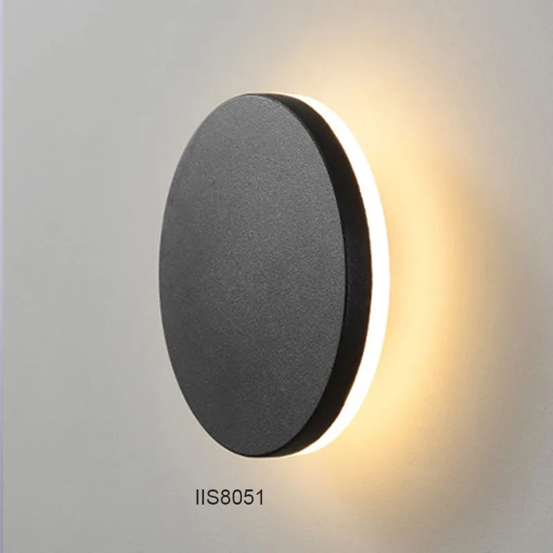 Modern IP65 Waterproof outdoor LED wall lamp Aluminum Round Squar Wall Light Garden porch Sconce Light 96V 220V Sconce Luminaire