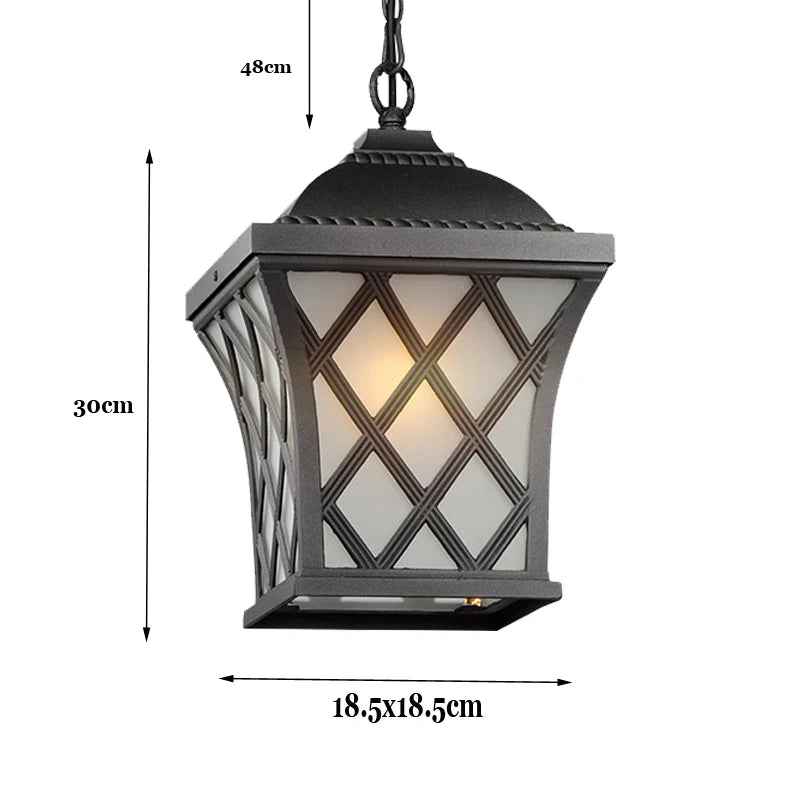 Outdoor Chandelier European Waterproof Balcony Lamp Garden Gallery Frame Pavilion Lamp Patio Corridor Door Outdoor