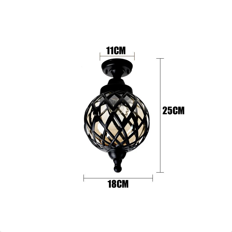 Retro Outdoor Waterproof And Moisture-Proof Entrance European-Style American Bathroom Toilet Balcony Aisle Ceiling Lamp