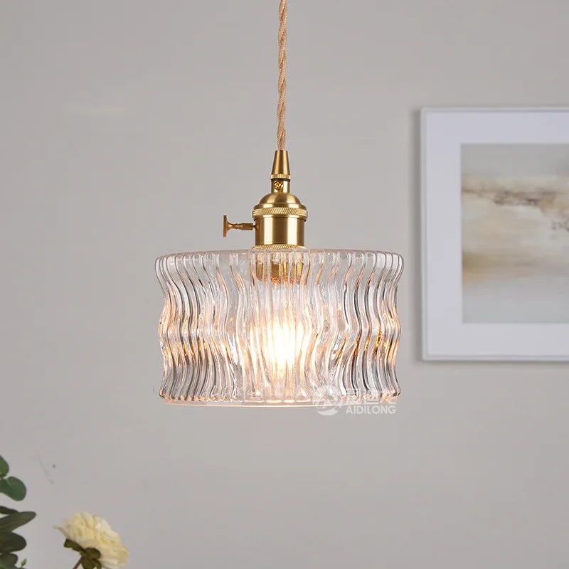 New Glass LED Pendant Light Fixtures Knob Switch 2m Wire Copper Socket Nordic Modern Hanging Lamp Home Lighting Luminaria