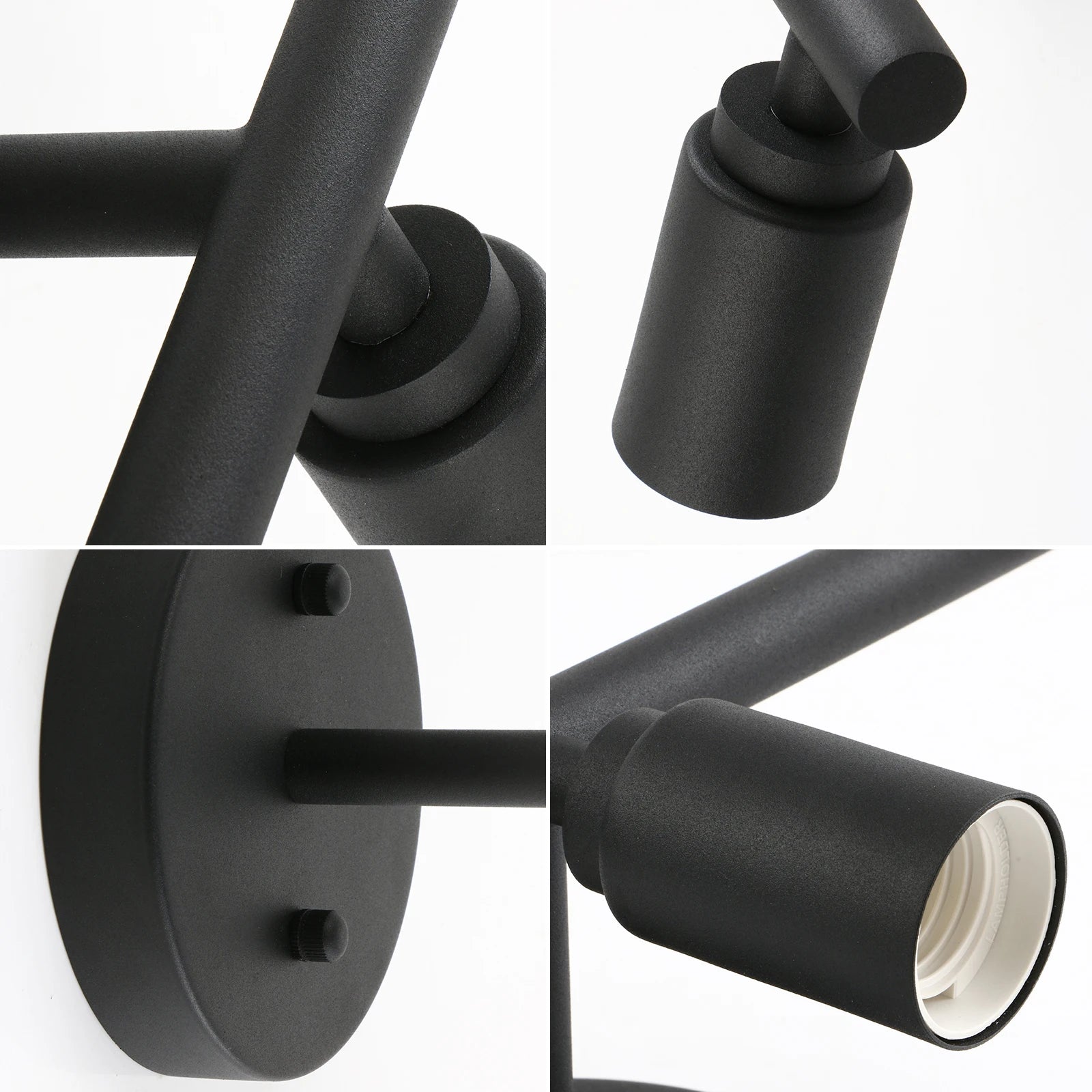 3 Light Sconce Light Matte Black Simplicity Bathroom Vanity Light Bedroom wall light