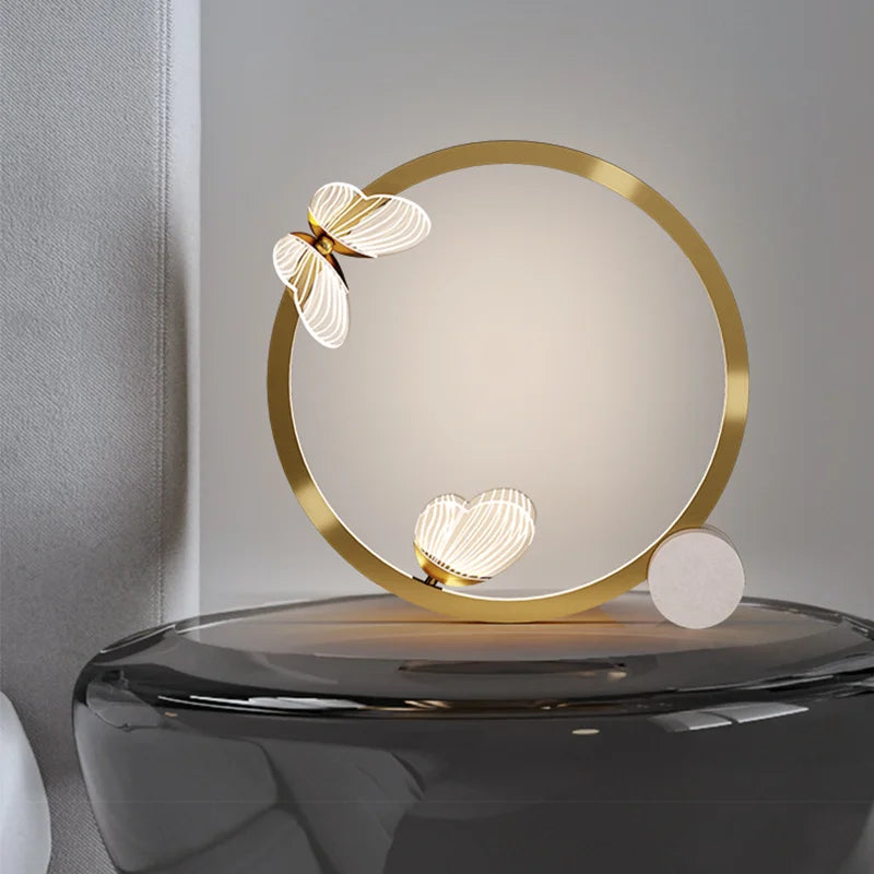 Nordic LED Butterfly Table Lamp Modern Luxurious Decorate Desk Lamps For Home Indoor Lighting Bedside Bedroom Night Light