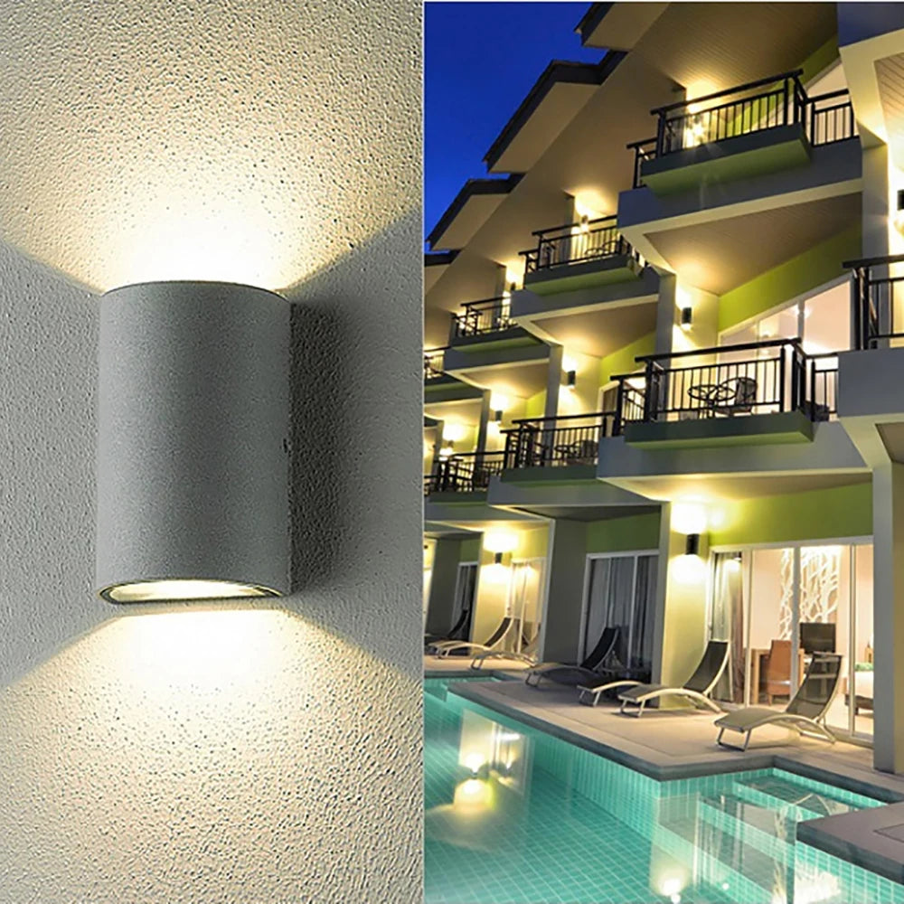 Outdoor Wall Light Garden Lamps 2 Head Outside Up Down Sconce for House Patio Porch Garage Gate Balcony Yard Waterproof