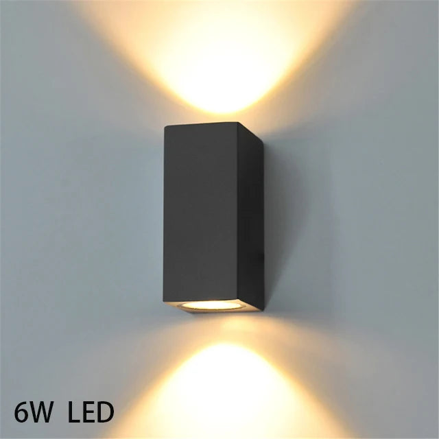 3W 6W LED Indoor Wall Lamp Outdoor Waterproof IP65 COB Porch Garden Lamp Modern Home Decor Up Down Wall Light Aluminum Sconce