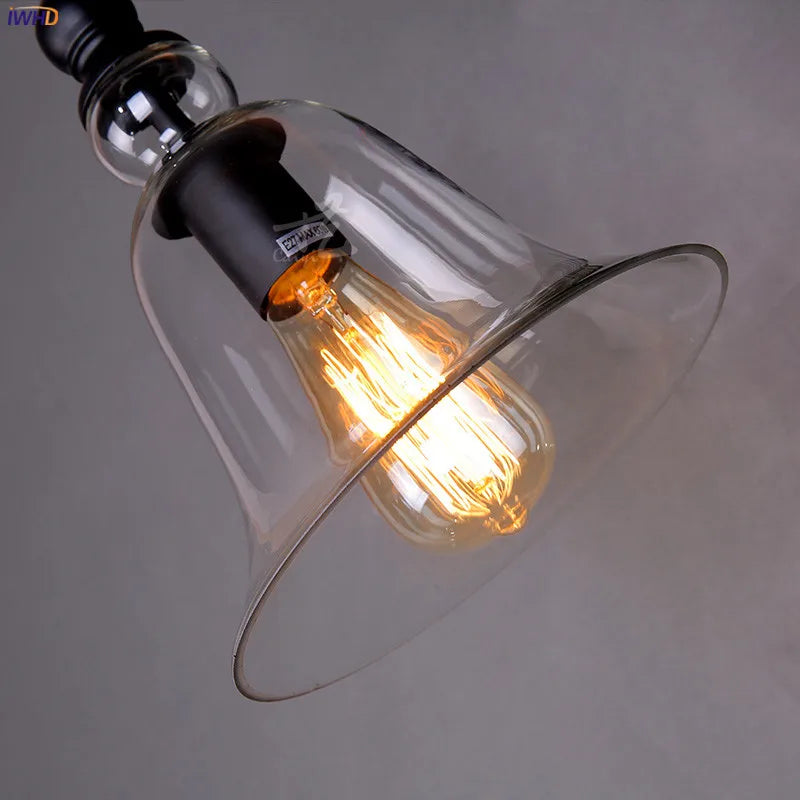 Glass Loft Antique Vintage Wall Lamp Bedroom Living Room Stair Edison Retro Industrial Wall Lights Fixtures Wandlamp LED