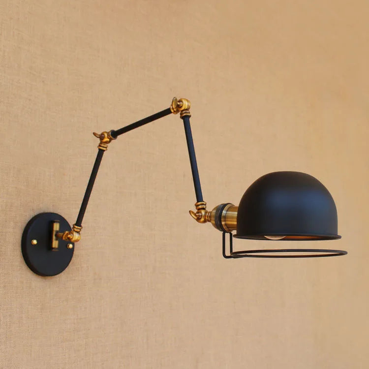 Antique Brass Rustic Loft Industrial Wall Light Vintage Swing Long Arm Lamp Edison Wall Sconces Arandela Lamparas Pared