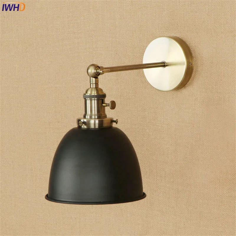 Brass Black Retro LED Wall Light Fixtures Wandlamp E27 4W Edison Loft Industrial Vintage Arm Wall Lamp Lamparas De Pared