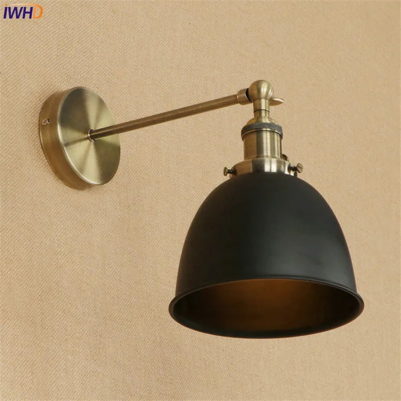 Brass Black Retro LED Wall Light Fixtures Wandlamp E27 4W Edison Loft Industrial Vintage Arm Wall Lamp Lamparas De Pared