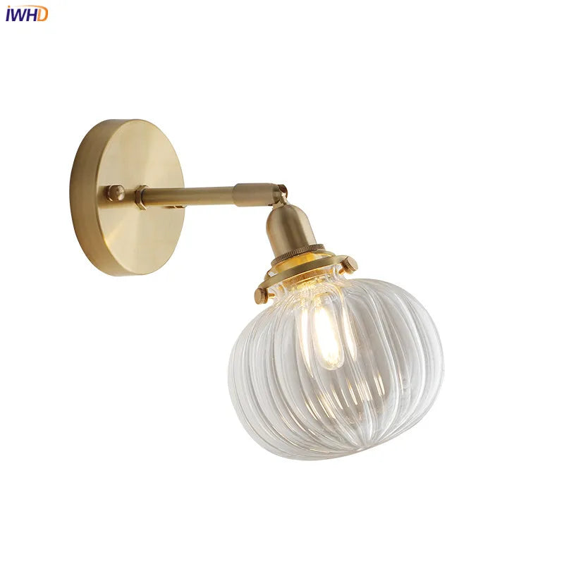 Nordic Glass Ball Wall Light Bathroom Mirror Bedroom Beside Copper Modern Wall Lamp Sconce LED Wandlamp Home Lighting