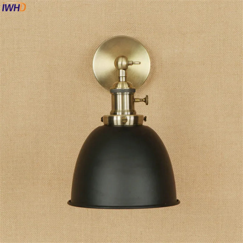 Brass Black Retro LED Wall Light Fixtures Wandlamp E27 4W Edison Loft Industrial Vintage Arm Wall Lamp Lamparas De Pared