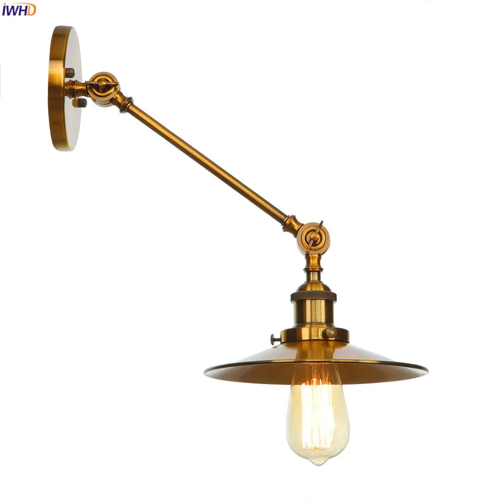 Wandlamp Loft Industrial Retro Wall Lights Fixtures Stair Porch Gold Swing Long Arm Wall Lamp Sconce Vintage Apliques Pared