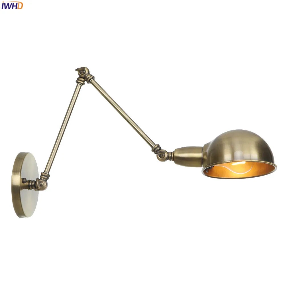 Loft Style Retro LED Wall Light Fixtures Bathroom Bedroom Industrial Swing Long Arm Wall Lamp Vintage Aplique Luz Pared