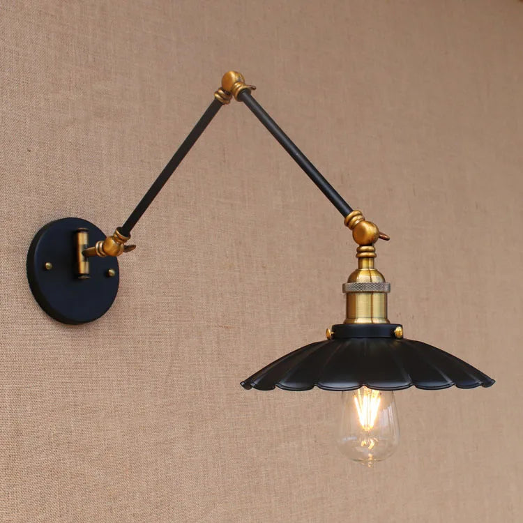 LED Adjustable Swing Arm Lamp Vintage Wall Light Fixtures Edison Retro Loft Style Industrial Wall Sconce Appliques Murale